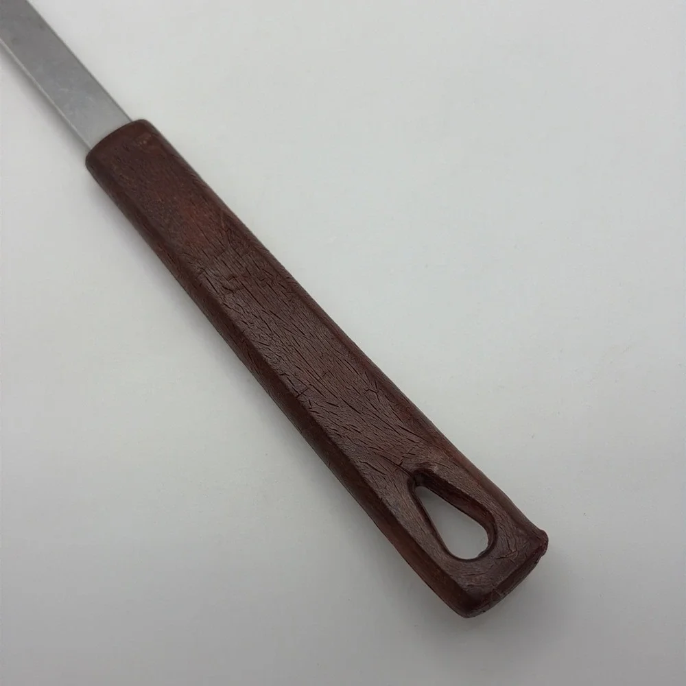 Vtg Kaylan Stainless Slotted Spatula Curved Turner Flipper Bakelite Handle 13
